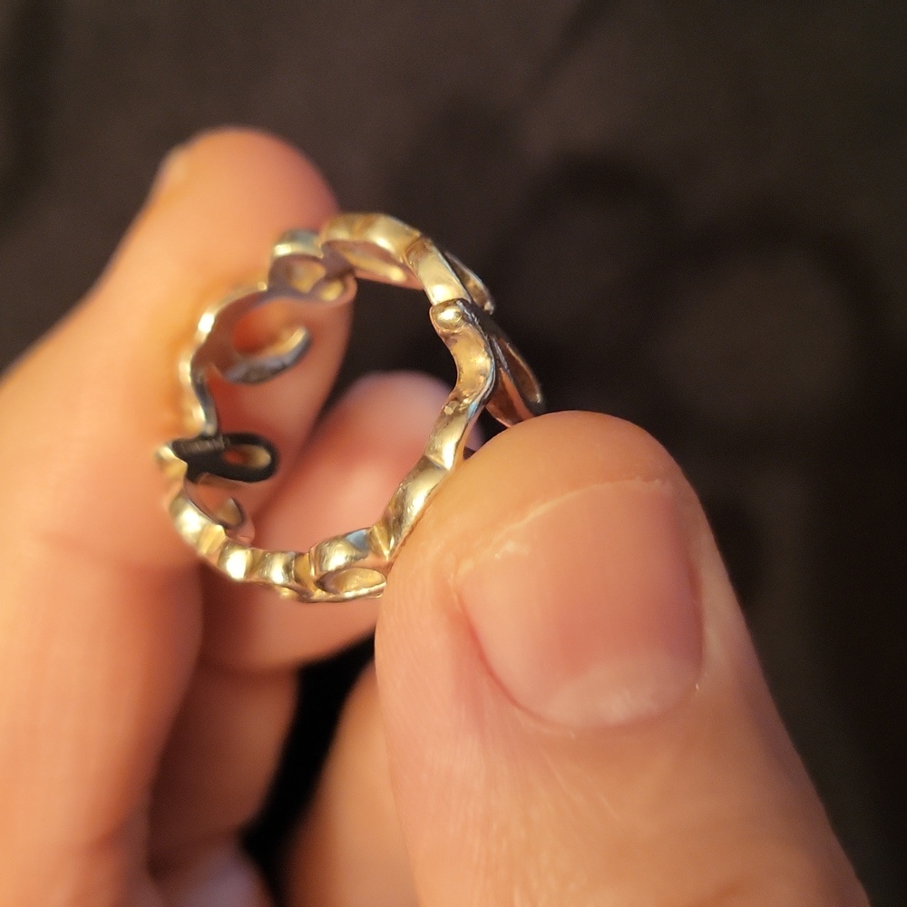 Coach Sterling Silver Script Ring - image 5